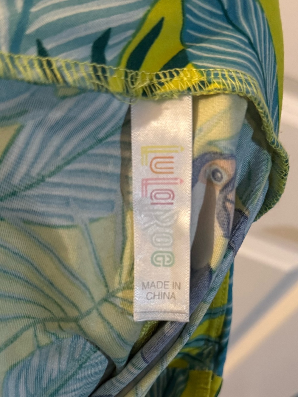 LuLaRoe TC Tall Tropical Toucan Print Leggings - Yellow - Picture 5 of 6